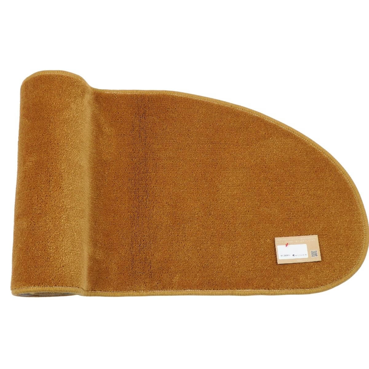 オーカー色のゆりかご型キッチンマット