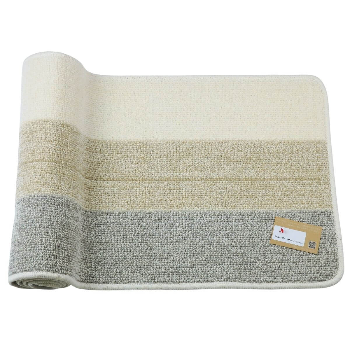 ベージュからブラウントーンのキッチンマット