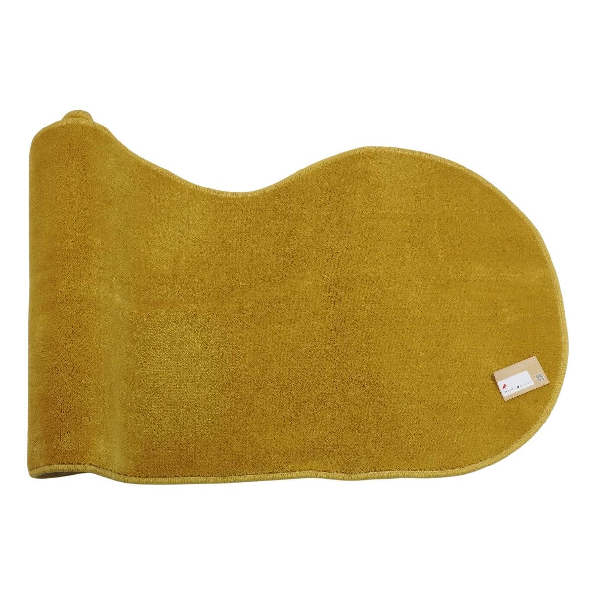 ゴールド色のピーナッツ型キッチンマット