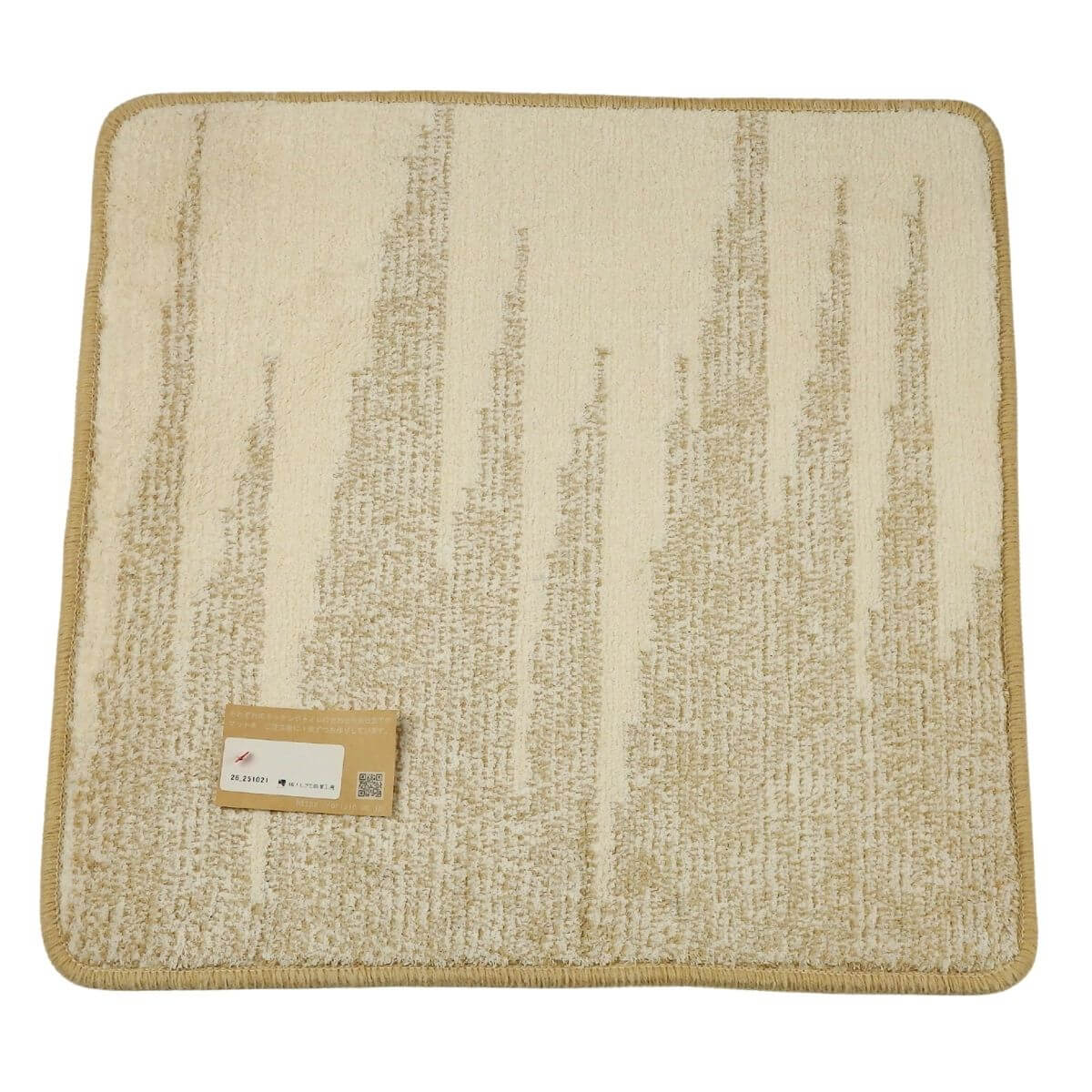 アイボリー系の洗面台マット