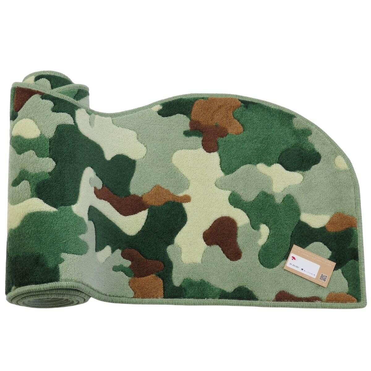 ピーナッツ型、迷彩柄の森のグリーンキッチンマット