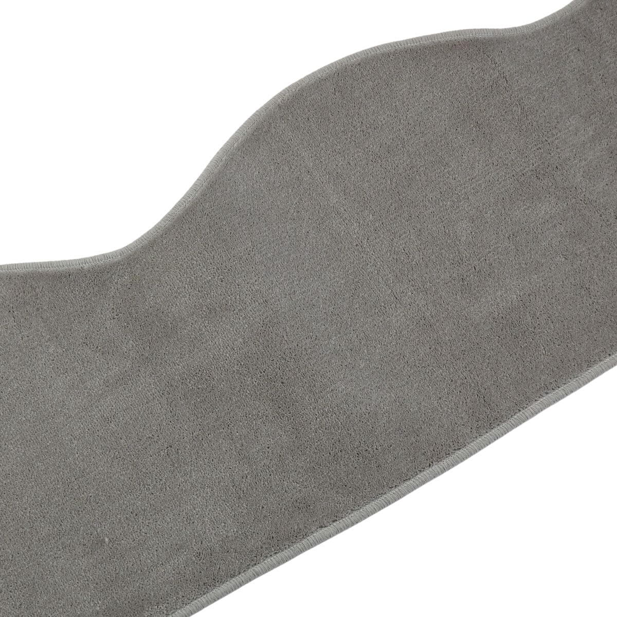 ピーナッツ型、シルバーグレー日本製キッチンマット