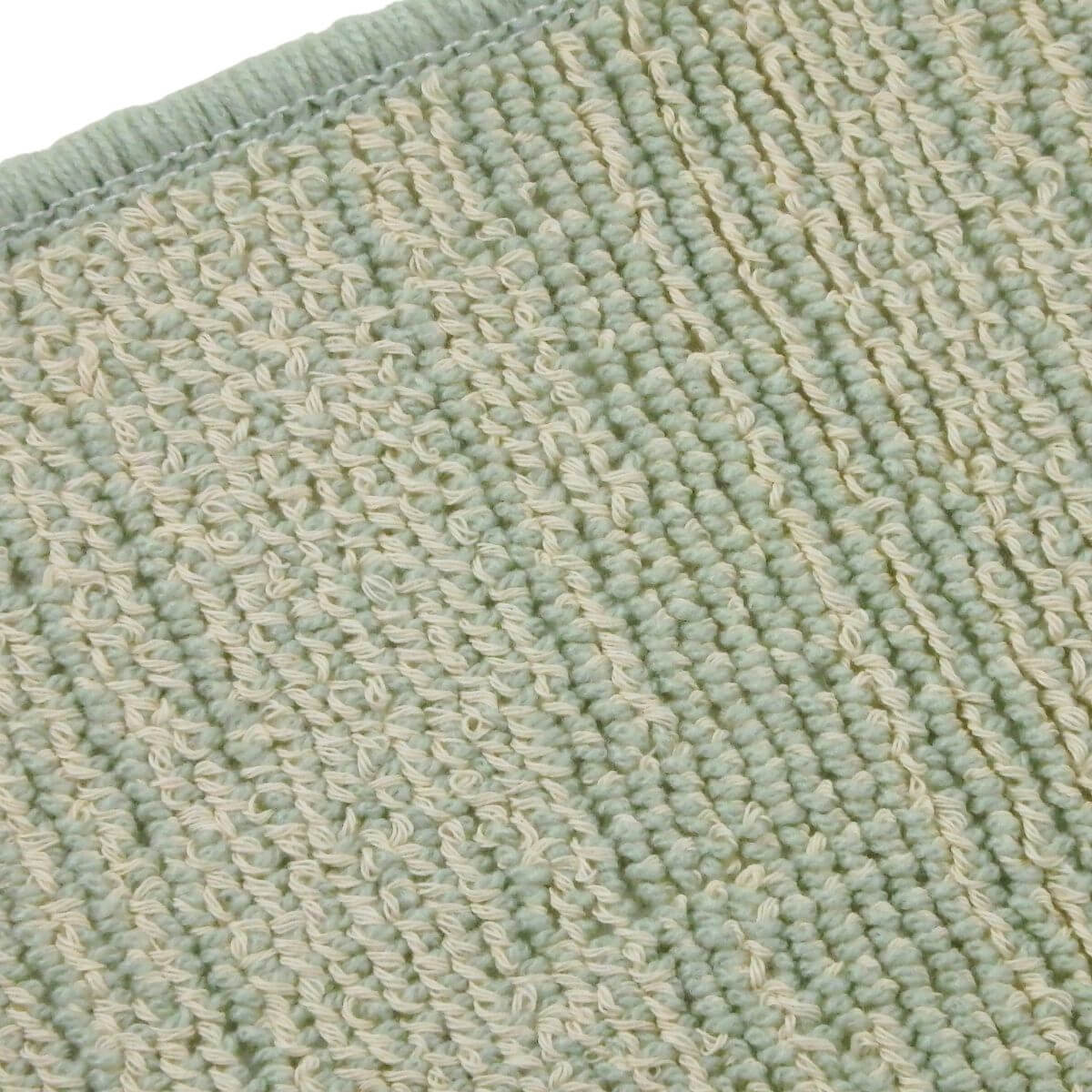 バスマット・洗面台マット、絣柄グリーン