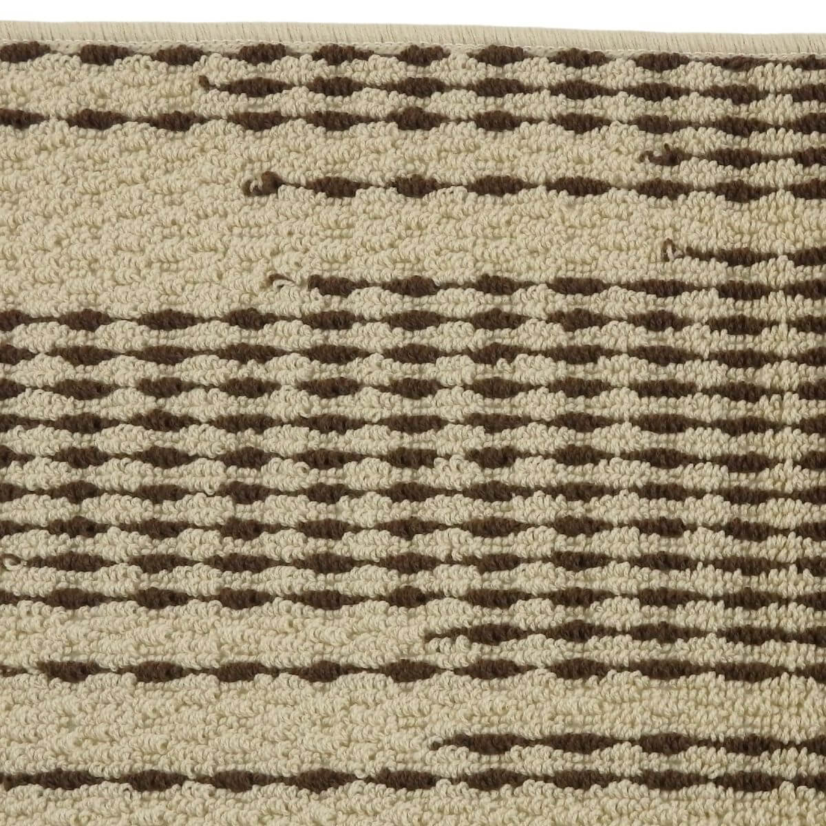 長方形、英国調チェスターベージュ配色日本製キッチンマット