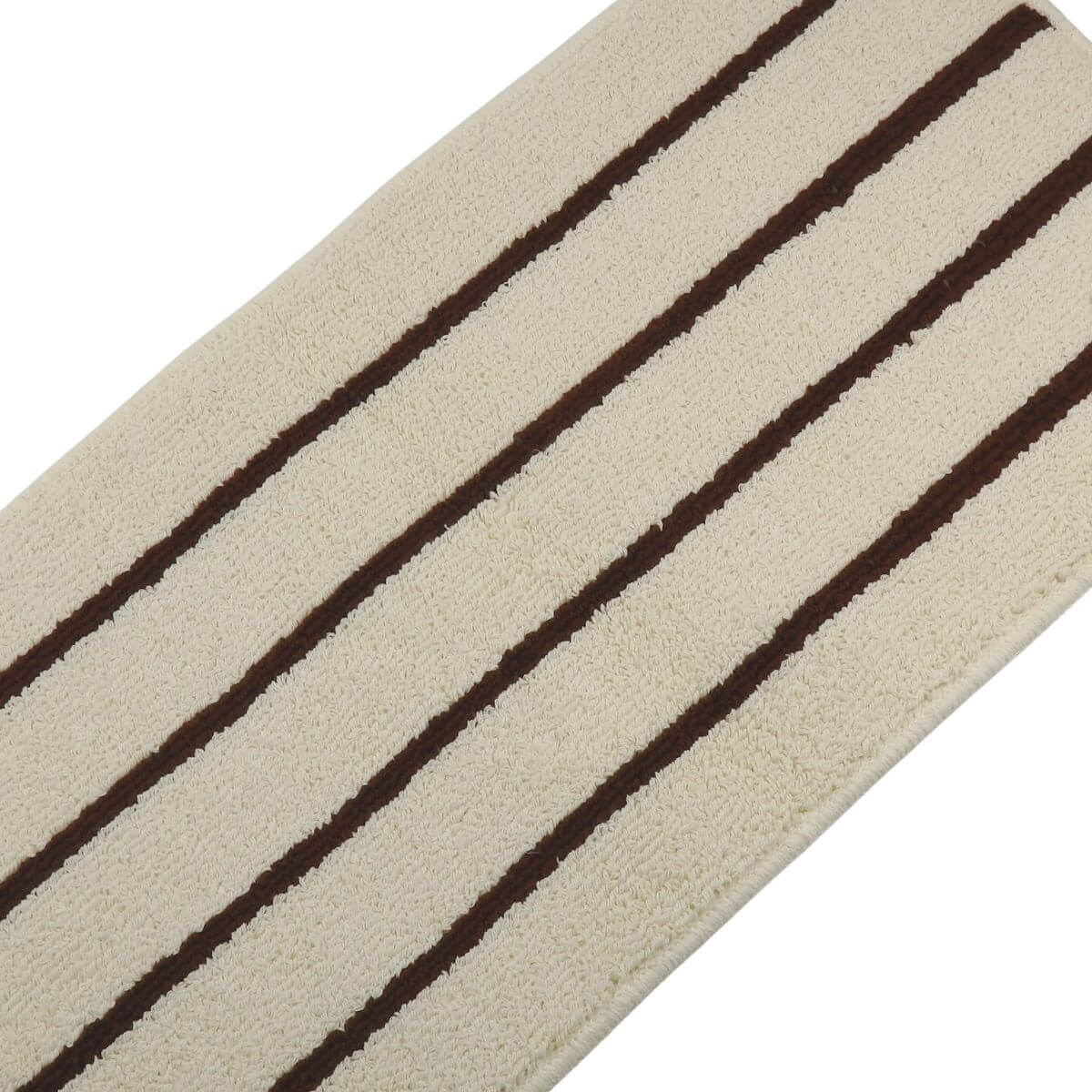 バスマット・洗面台マット、マニッシュストライプのブラウン