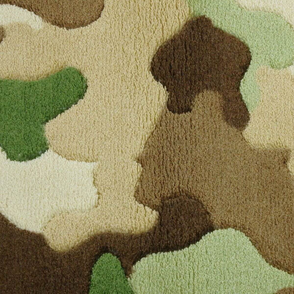 バスマット・洗面台マット、迷彩ベージュ