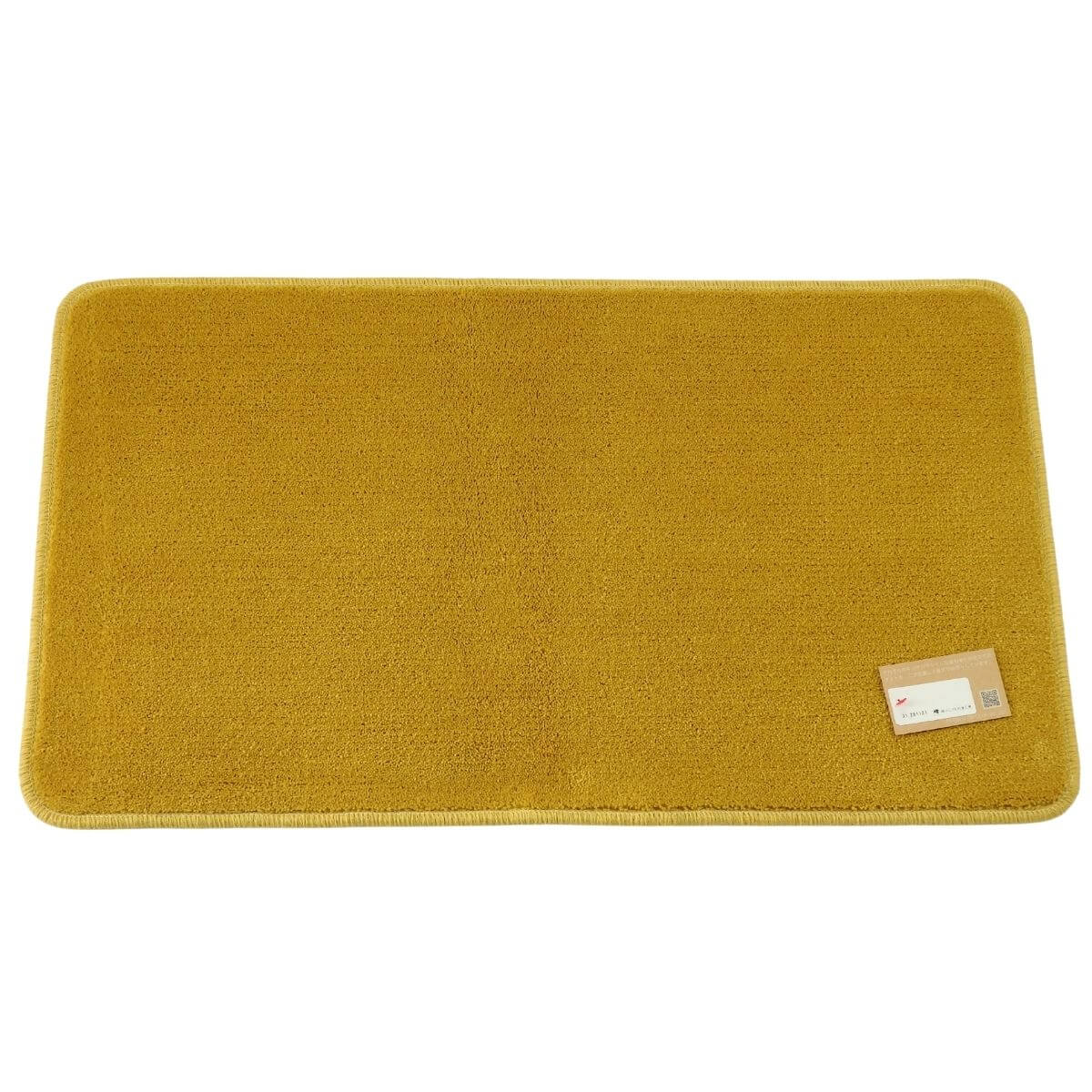 長方形のゴールド色バス、洗面台におすすめのマット