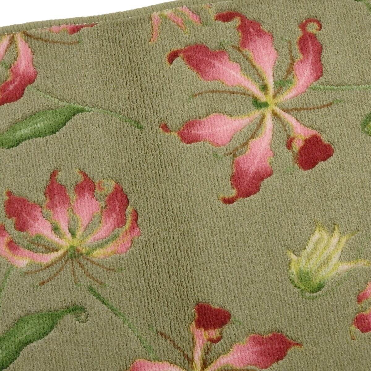 バスマット・洗面台マット、花柄プリント