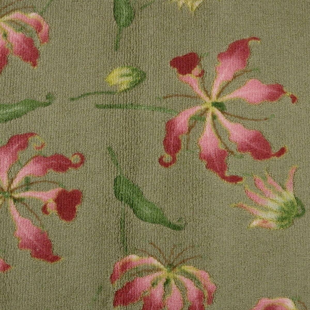 バスマット・洗面台マット、花柄プリント