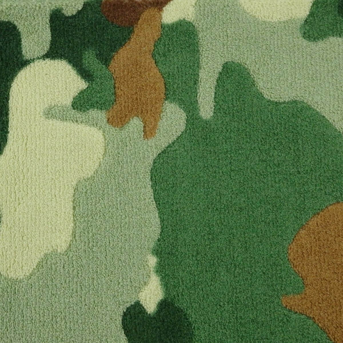 バスマット・洗面台マット、迷彩グリーン