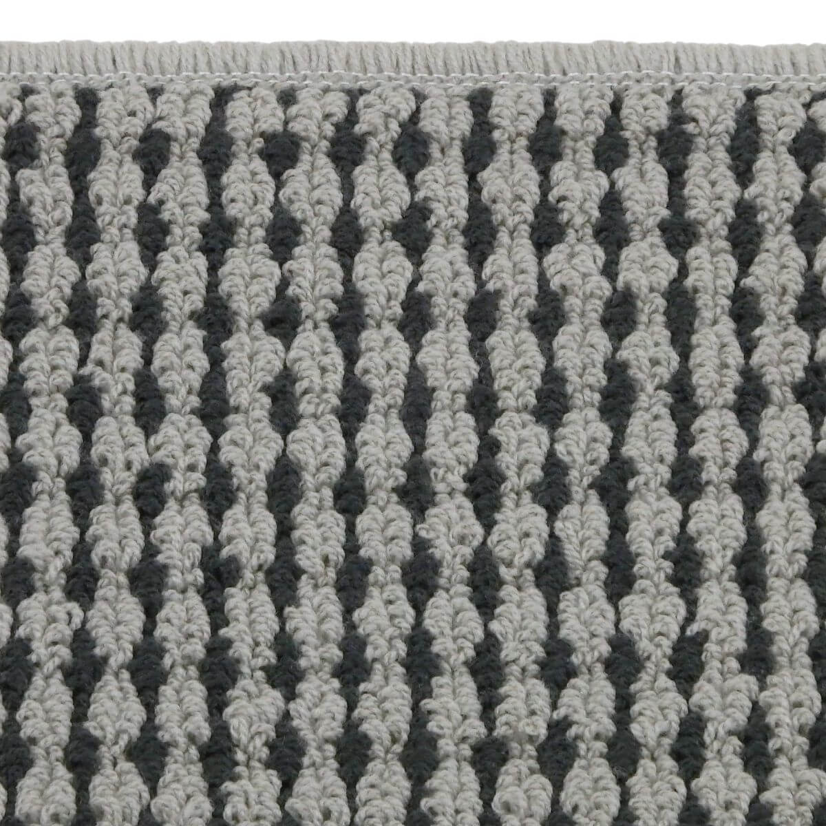 長方形、英国調チェスターグレー配色日本製マット