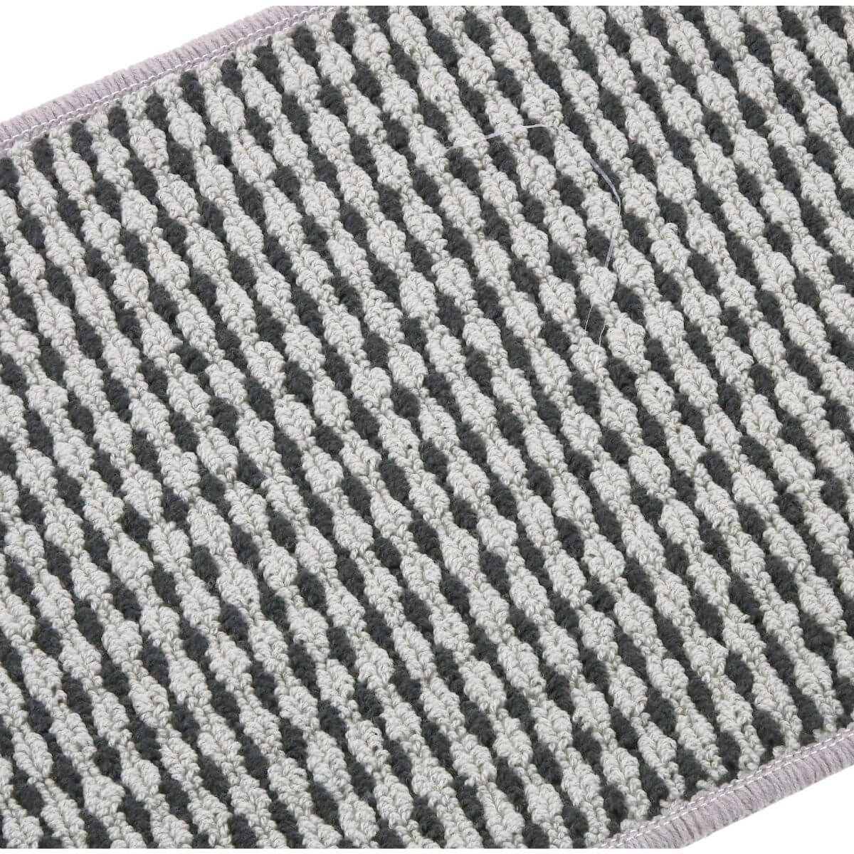 長方形、英国調チェスターグレー配色日本製マット