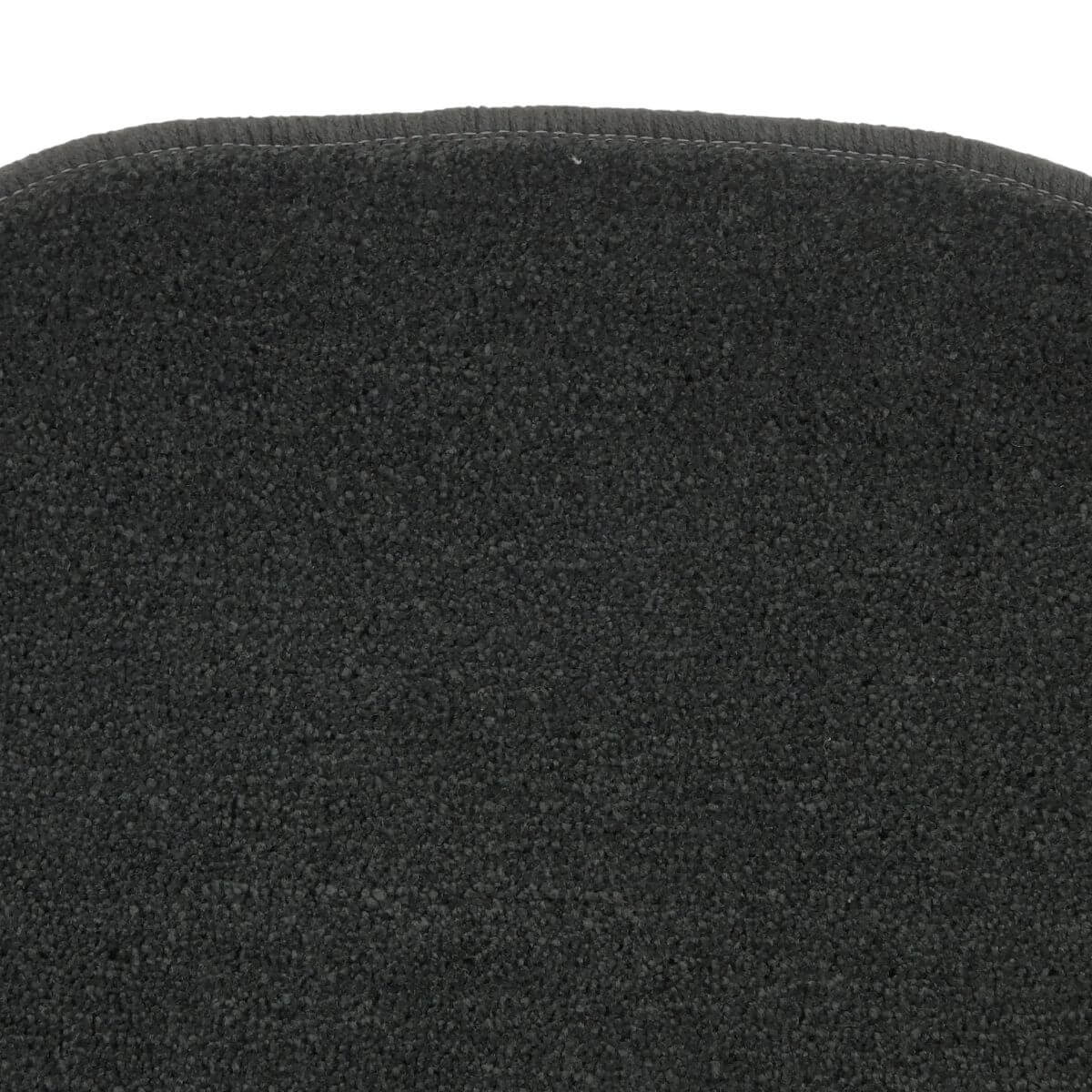 ゆりかご型のチャコール色バス小さなアクセントマット