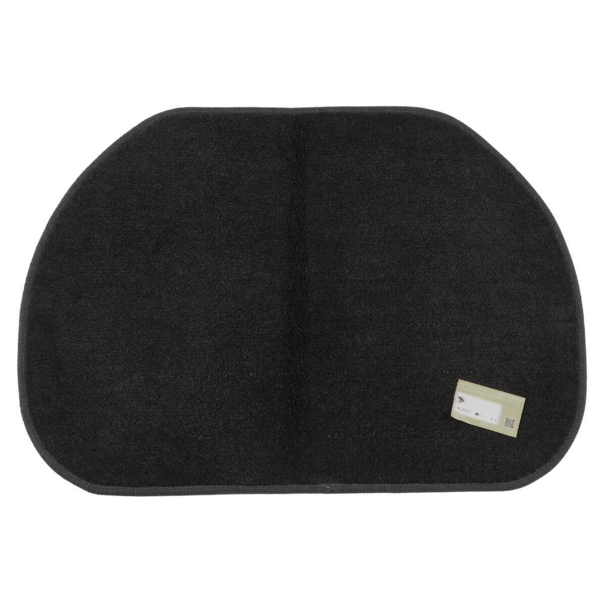 ゆりかご型のチャコール色バス小さなアクセントマット